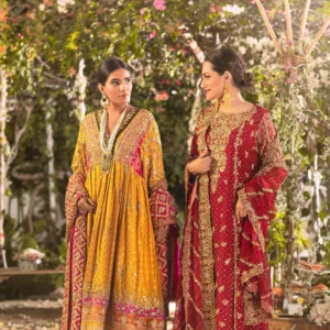 Maroon Bridal Long Kameez Set 2