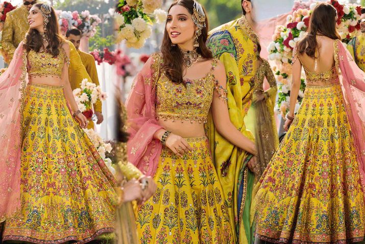 Pakistani Mehndi Dress for Bride